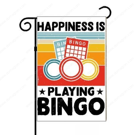 Happiness Is Playing Bingo Garden Flag S-850