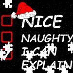 Nice, Naughty, I Can Explain Sarcastic Christmas Puzzle S-852