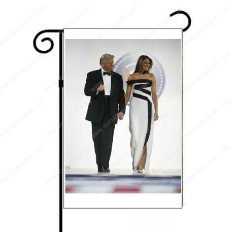 Donald Trump and Melania Trump at 2024 Presidential Inauguration Ball Garden Flag