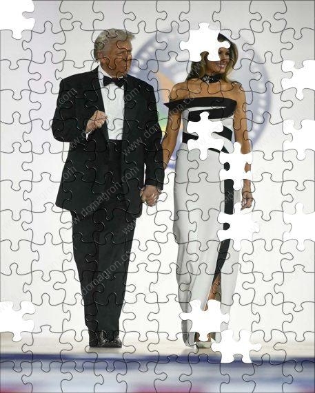 Donald Trump and Melania Trump at 2024 Presidential Inauguration Ball Puzzle