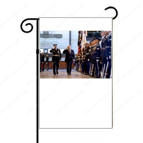 Military Visit During Trump's 2024 Inauguration Garden Flag