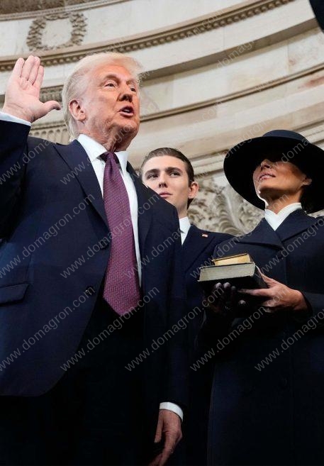 Donald Trump Taking His 2024 Presidential Oath Metal Photo