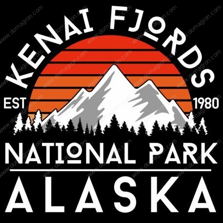 Kenai Fjords National Park Alaska Direct to Film (DTF) Heat Transfer K-867