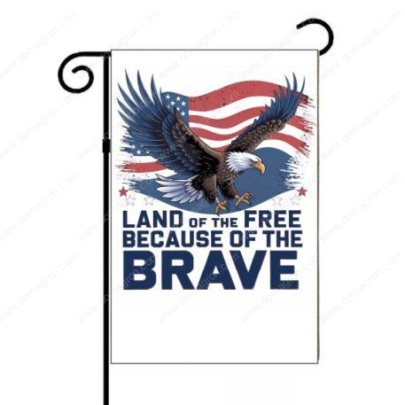 Land Of The Free Because Of The Brave Garden Flag U-873