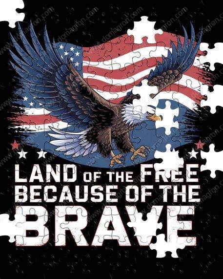 Land Of The Free Because Of The Brave Puzzle U-873