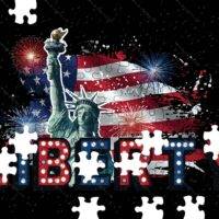 Liberty Flag Patriotic Jigsaw Puzzle U-862