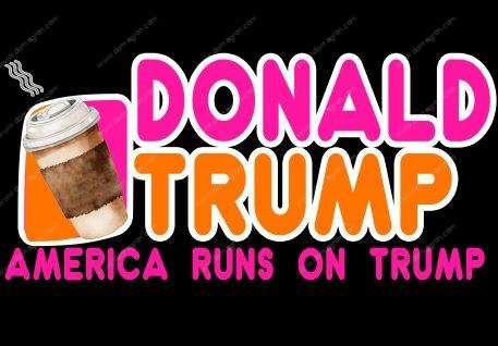 Donald Trump America Runs on Trump Metal Photo T-870