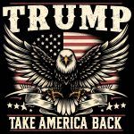 Trump Take America Back Eagle Metal Photo T-865