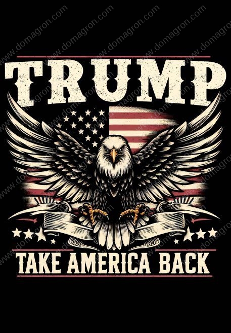 Trump Take America Back Eagle Metal Photo T-865