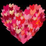 Brushstroke Valentine's Day Heart Metal Photo H-876