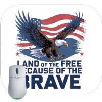 Land Of The Free Because Of The Brave Mouse Pad U-873