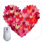 Brushstroke Valentine's Day Heart Mouse Pad H-876