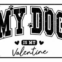 My Dog Is My Valentine License Plate H-861