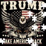 Trump Take America Back Eagle Puzzle T-865