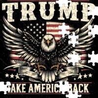 Trump Take America Back Eagle Jigsaw Puzzle T-865