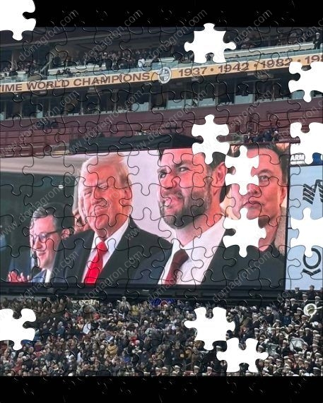 Trump, Vance, Musk at 2024 Army Navy Game Monitor Puzzle