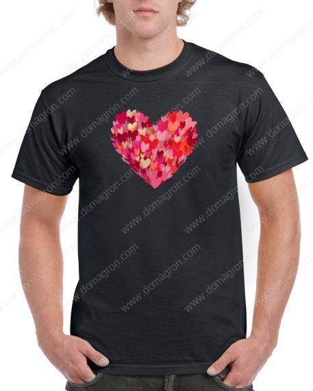 Brushstroke Valentine's Day Heart Shirt H-876