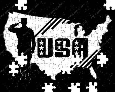 Saluting Soldier USA Puzzle U-889