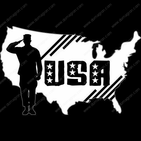 Saluting Soldier USA Direct to Film (DTF) Heat Transfer U-889