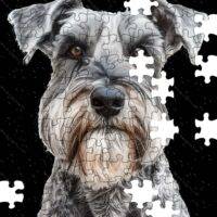 Miniature Schnauzer Dog Lover Jigsaw Puzzle D-902