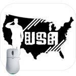 Saluting Soldier USA Mouse Pad U-889