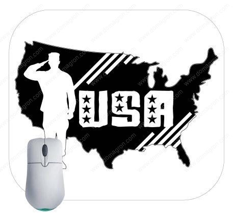 Saluting Soldier USA Mouse Pad U-889