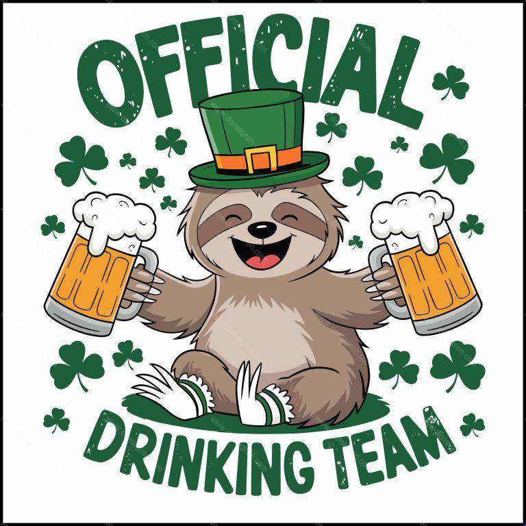 Official Drinking Team St. Patrick's Day Direct to Film (DTF) Heat Transfer H-932