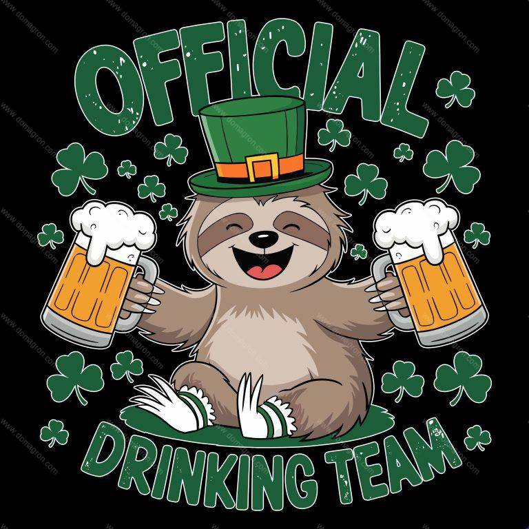 Official Drinking Team St. Patrick's Day Direct to Film (DTF) Heat Transfer H-932