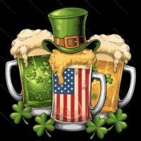 St. Patrick's Day Patriotic Beer Direct to Film (DTF) Heat Transfer H-915