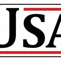 USA Patriotic Text License Plate U-918