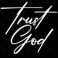Trust God Inspirational Metal Photo I-934