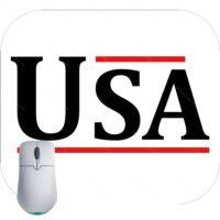 USA Patriotic Text Mouse Pad U-918