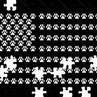 Animal Lover American Flag Jigsaw Puzzle U-917
