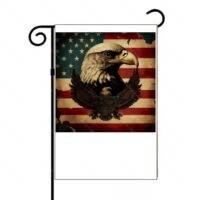 Vintage Patriotic Background Scene 5 Garden Flag