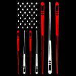 Billiards Cue Stick American Flag Direct to Film (DTF) Heat Transfer U-955