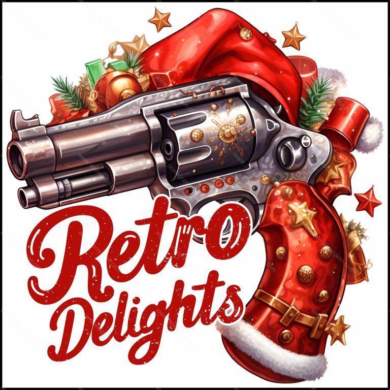 Retro Delights 2nd Amendment Christmas Direct to Film (DTF) Heat Transfer N-946