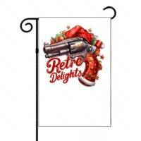 Retro Delights 2nd Amendment Christmas Garden Flag N-946