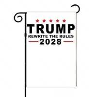 Trump 2028 Rewrite The Rules Satirical Garden Flag T-954