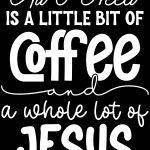 All I Need Is A Little Coffee and I Lot Of Jesus Metal Photo I-952