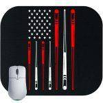 Billiards Cue Stick American Flag Mouse Pad U-955
