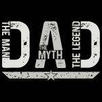 Dad - The Man The Myth The Legend Direct to Film (DTF) Heat Transfer F-967