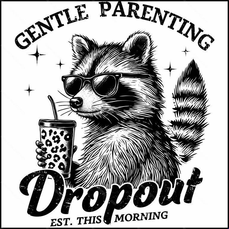 Gentle Parenting Dropout Tough Love Direct to Film (DTF) Heat Transfer S-984