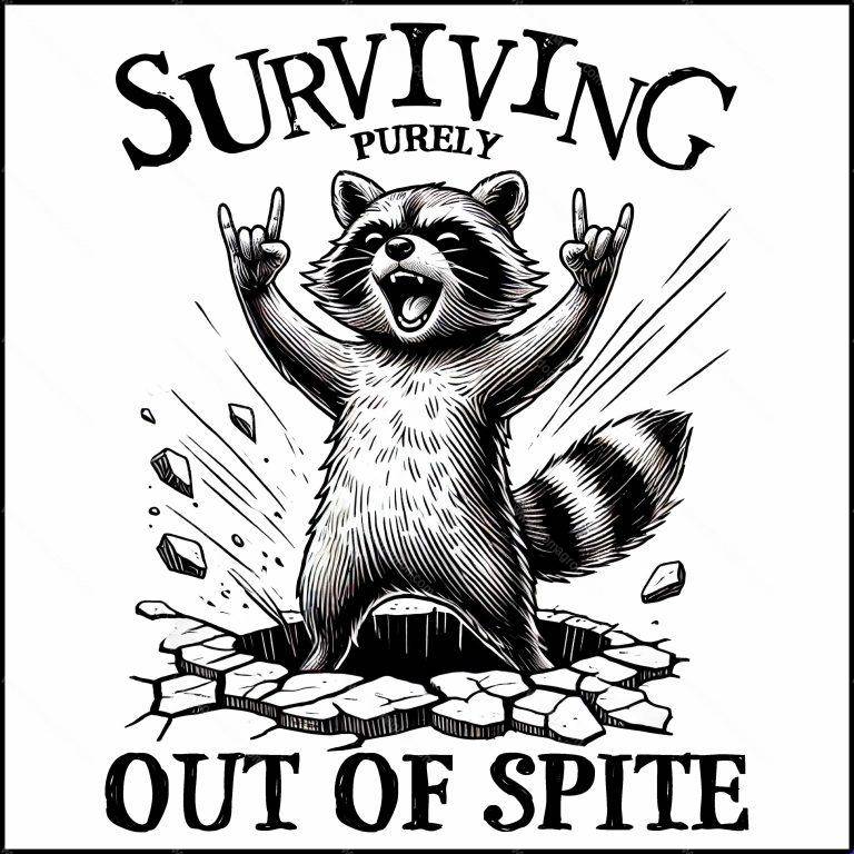 Surviving Out of Spite Sarcastic Direct to Film (DTF) Heat Transfer S-981