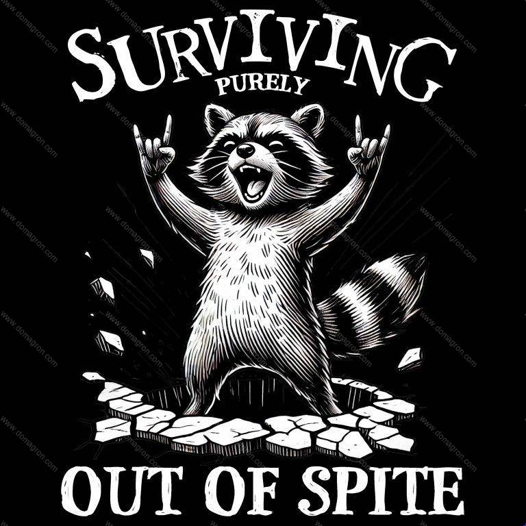 Surviving Out of Spite Sarcastic Direct to Film (DTF) Heat Transfer S-981