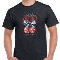 July 4th God Bless America Cherry Shirt U-979