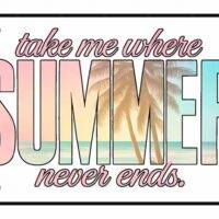 Take Me Where Summer Never Ends License Plate F-988