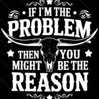 If I'm The Problem Then You Might Be The Reason Sarcastic Metal Photo S-968