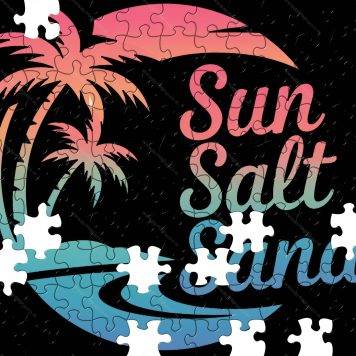 Salt Sun Sand Beach Lover Jigsaw Puzzle F-990