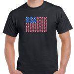US Patriotic Bow Flag Shirt U-1017