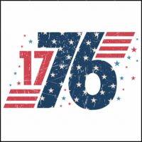 1776 Independence Day Patriotic Direct to Film (DTF) Heat Transfer U-999